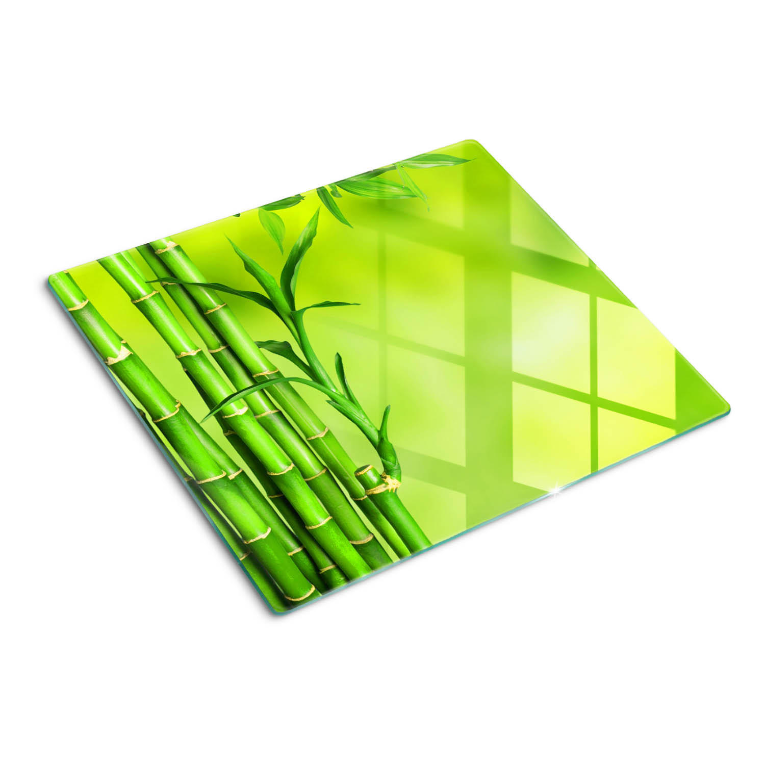 GLASPLATTE 60x52 cm Bambus - Grün, Glas (60/0.4/52cm) - TULUP