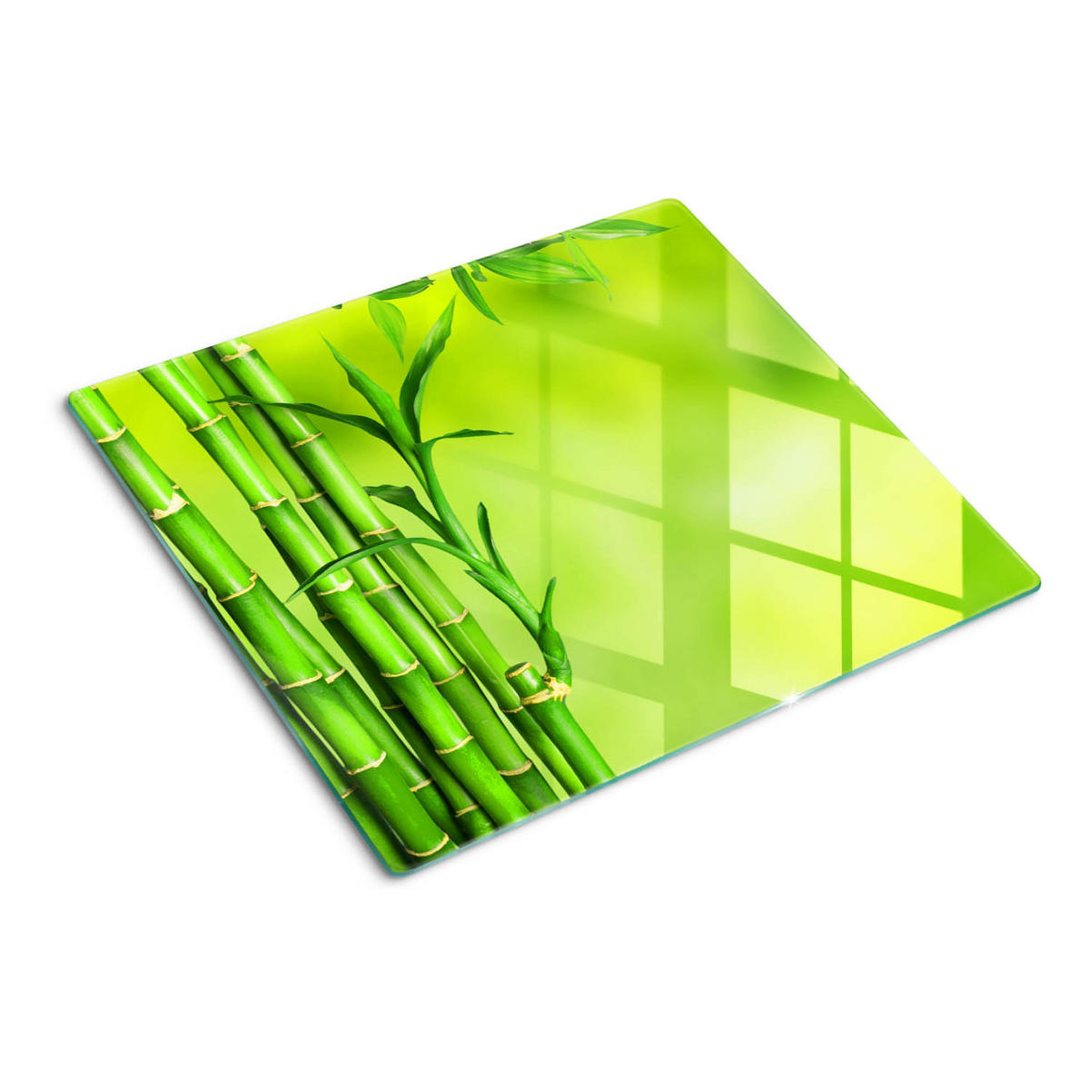 GLASPLATTE 60x52 cm Bambus - Grün, Glas (60/0.4/52cm) - TULUP