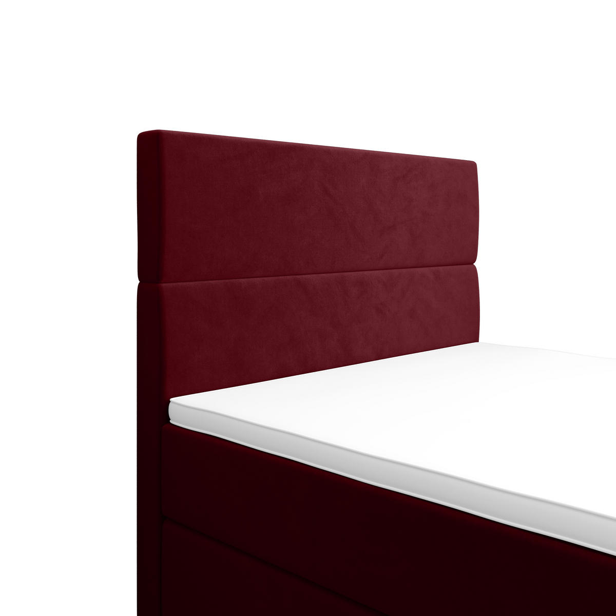 BOXBETT FLO PLUS 100x200 Itaka 34, mit Matratze H3, Bonell und Topper, Rot - Rot, Holz/Textil (100/200cm) - Bedante
