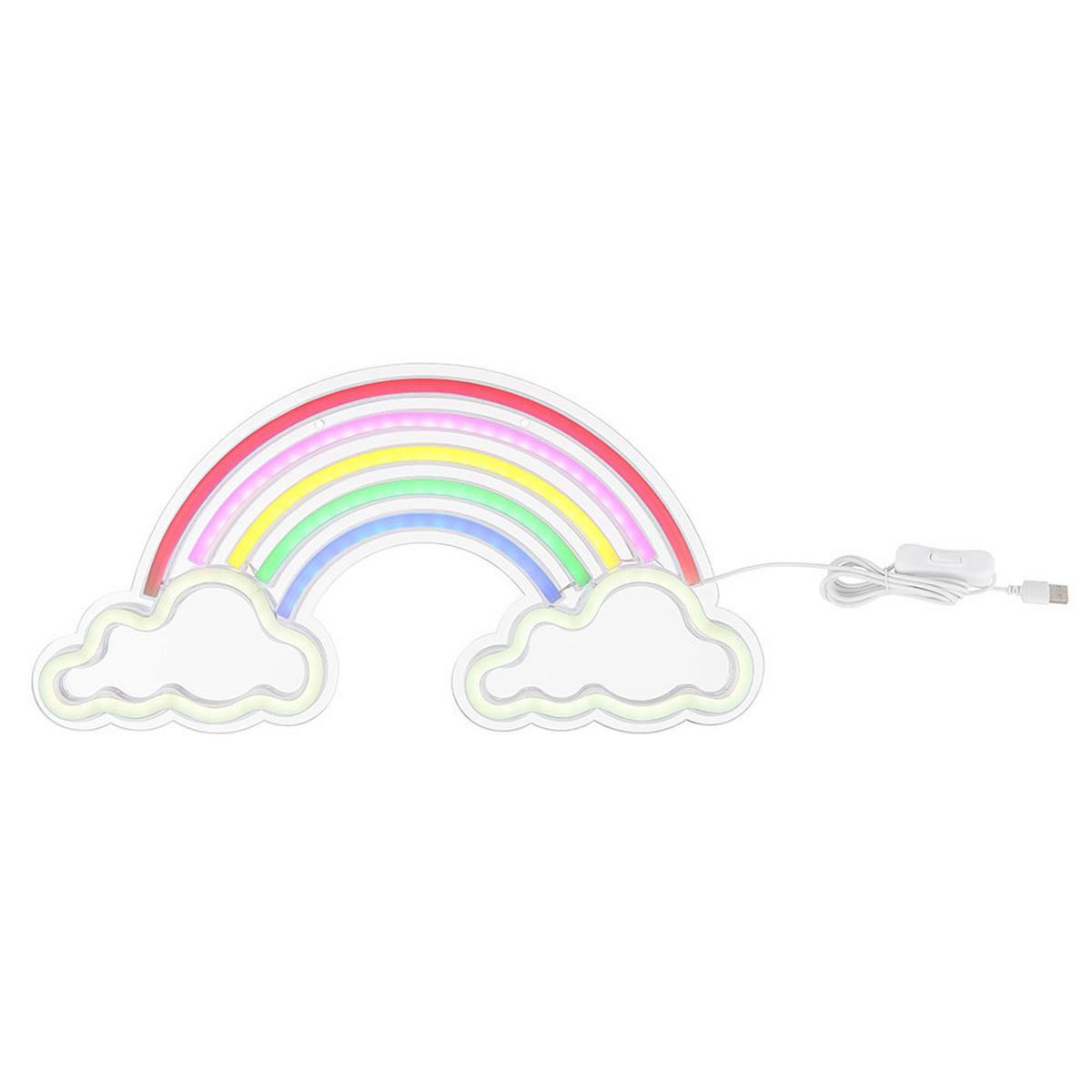 LED KINDERWANDLEUCHTE RAINY Klar Kunststoff - Multicolor, Kunststoff (20/1.6/40cm) - Globo Lighting