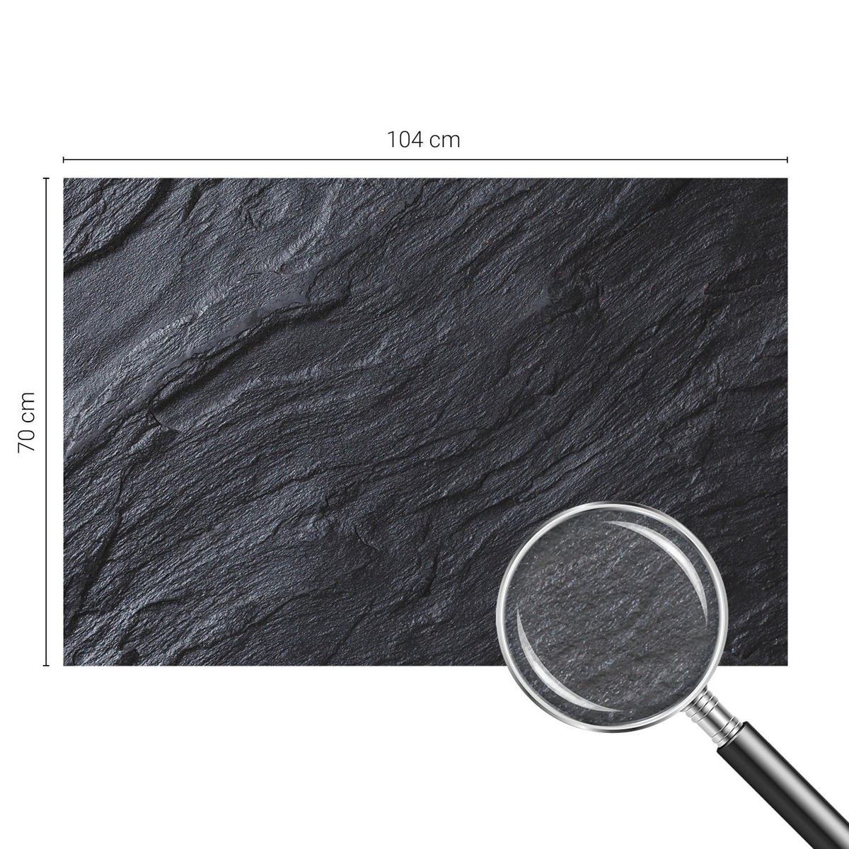 FOTOTAPETE 104x70 cm - Steinstruktur - Grau, Textil (104/70cm) - Wallfluent