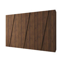 DREHTÜRENSCHRANK Zen 300 cm - Nussbaumfarben/Schwarz, Holzwerkstoff/Kunststoff (300/202/50cm) - MIRJAN24