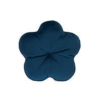 KISSEN-BLUME Samt&Sonders admiral-blau 50 cm Ø - Blau/Dunkelblau, Textil (50cm) - beties Heimtextil