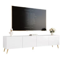 TV-LOWBOARD ANGEL Weiß glänzend stehend mit LED-Beleuchtung 200 cm - Weiß, Holzwerkstoff (200/49/40cm) - Idohome
