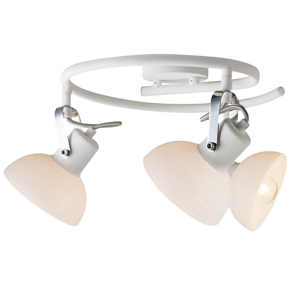 LED DECKENLEUCHTE Amory Weiß Metall - Weiß, Glas (35/45/25cm)