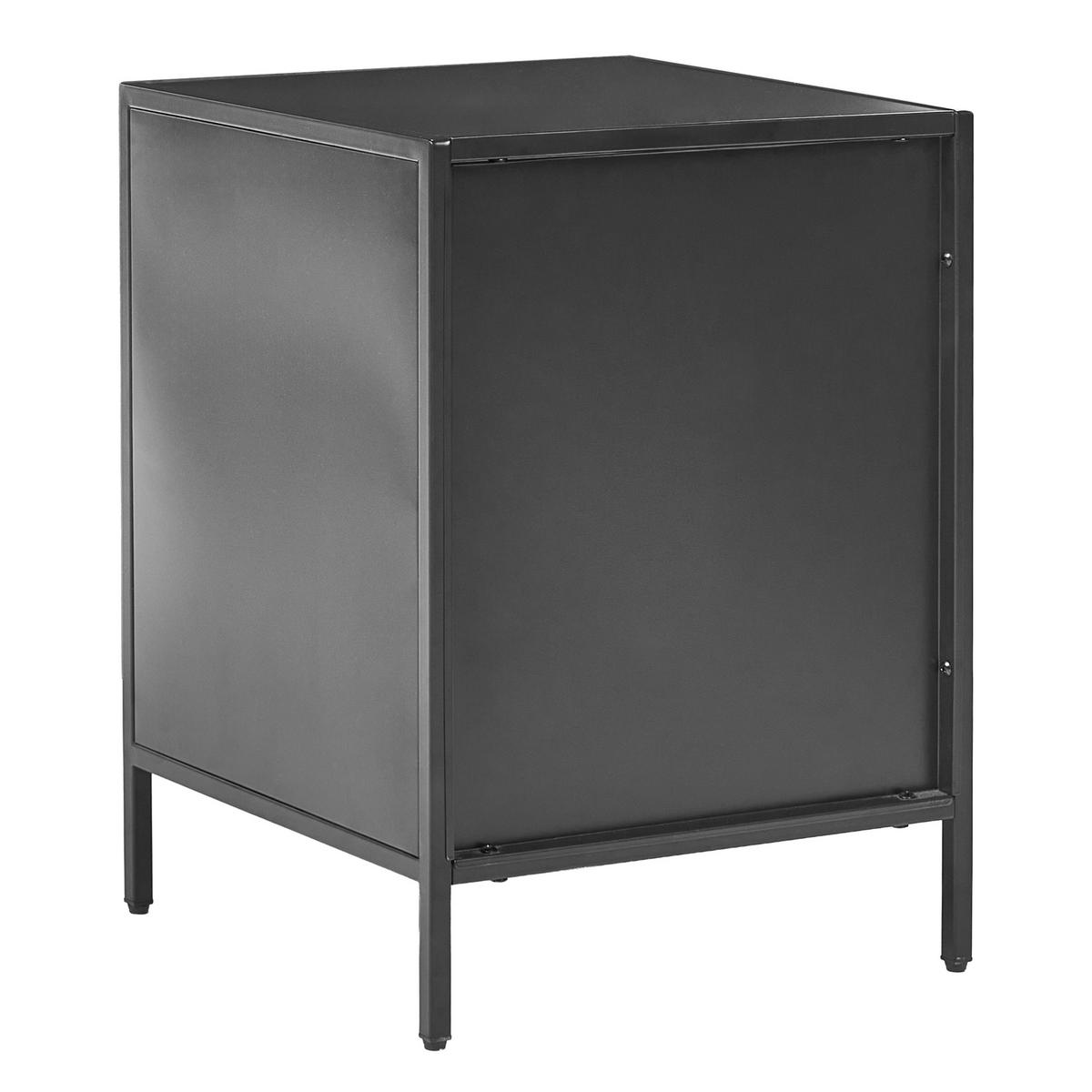 BÜROSCHRANK Metall Schwarz Waikato - Schwarz, Metall (40/55/40cm) - Beliani