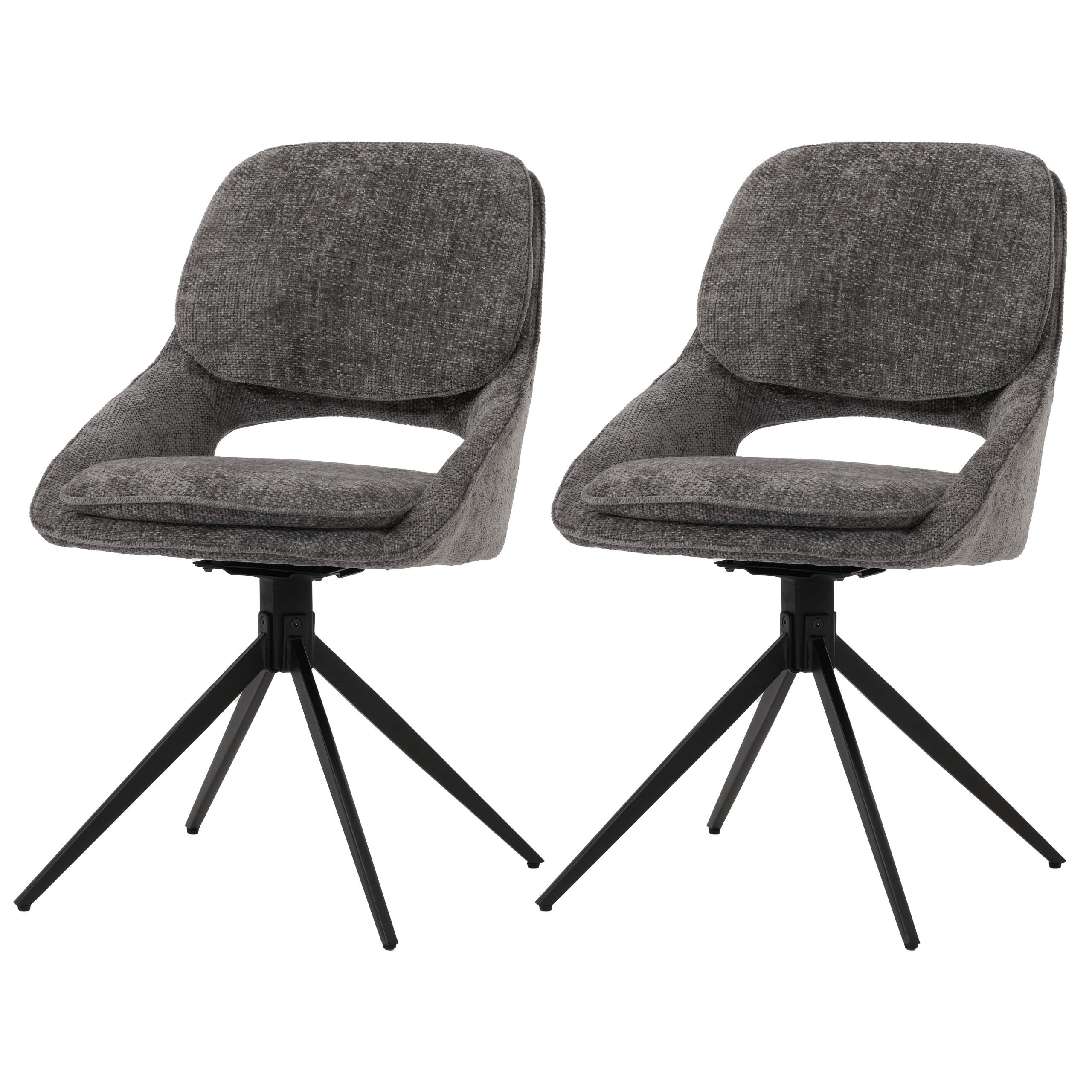 ESSZIMMERSTUHL Grau 2er-Set - Grau, Textil (55/87/55cm) - MCW
