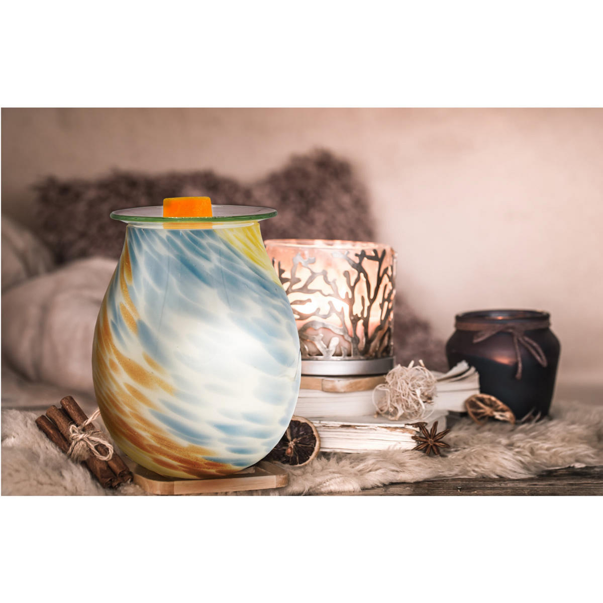 VONNÁ lampa Candle Bros. - biela, keramika (16/20.5/16cm)