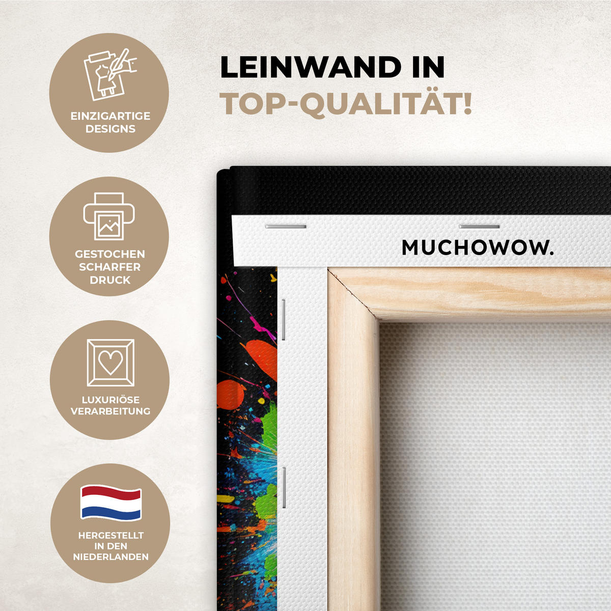 LEINWANDBILD Löwenzahn - Graffiti - Farbenfroh - Blumen - Natur 20x30 cm - Multicolor, Textil (20/30cm) - MuchoWow