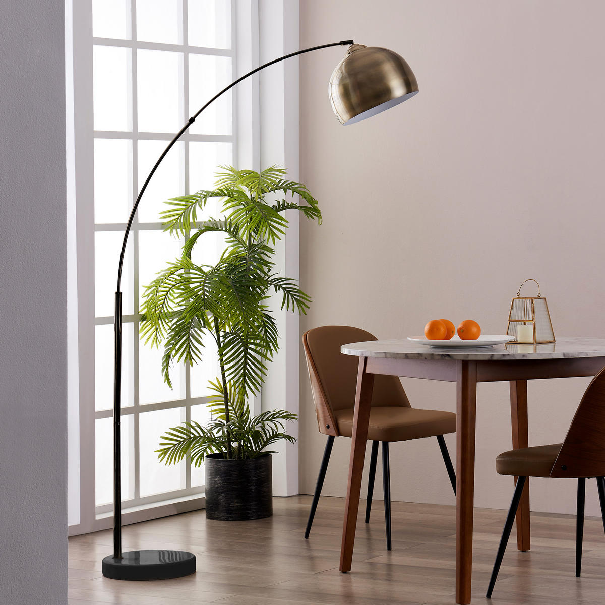 BOGENLEUCHTE Messing - Messingfarben, Metall (173/32/173cm) - Teamson Home