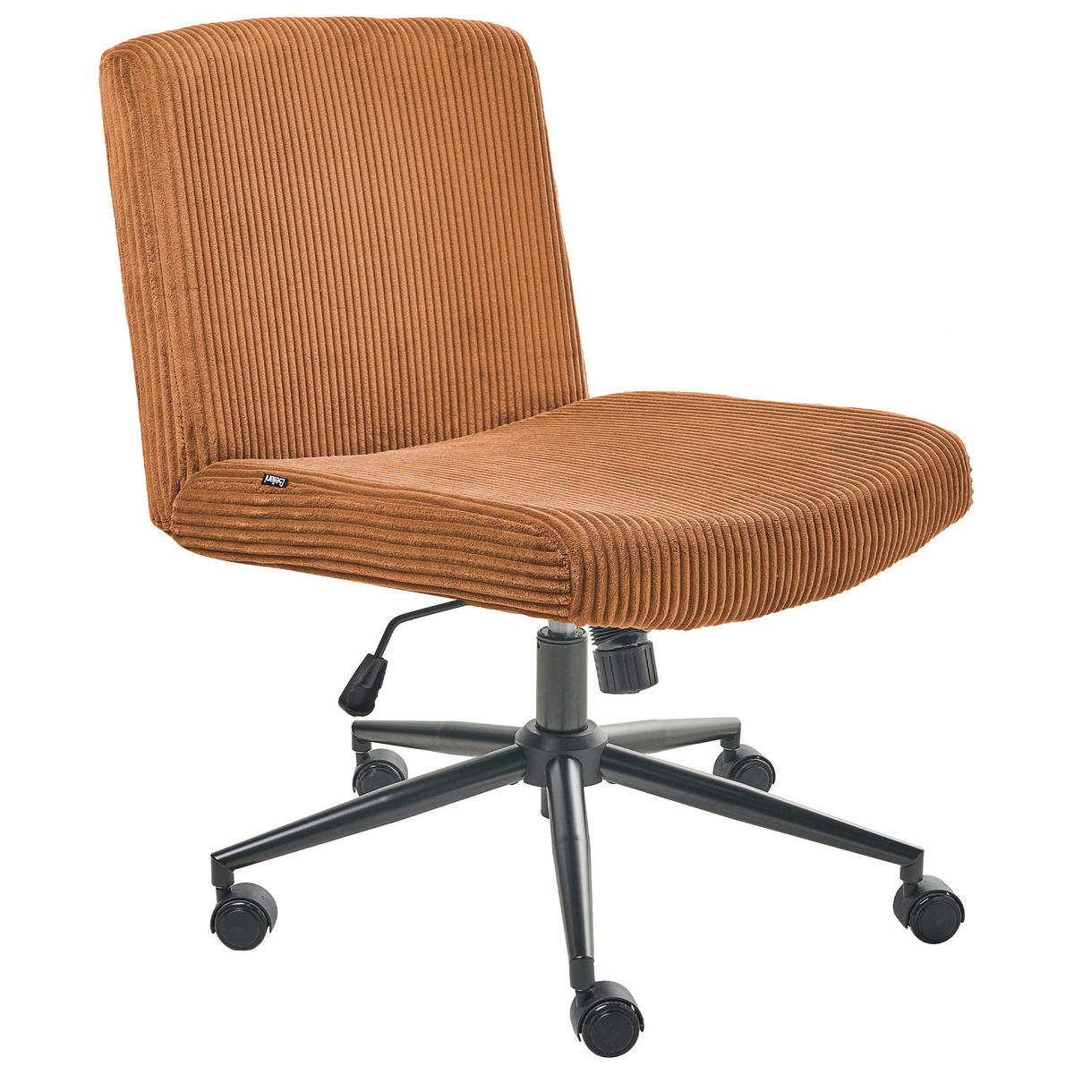 SCHREIBTISCHSTUHL Cord Goldbraun Geddes - Goldfarben, Textil (59/85/71cm) - Beliani