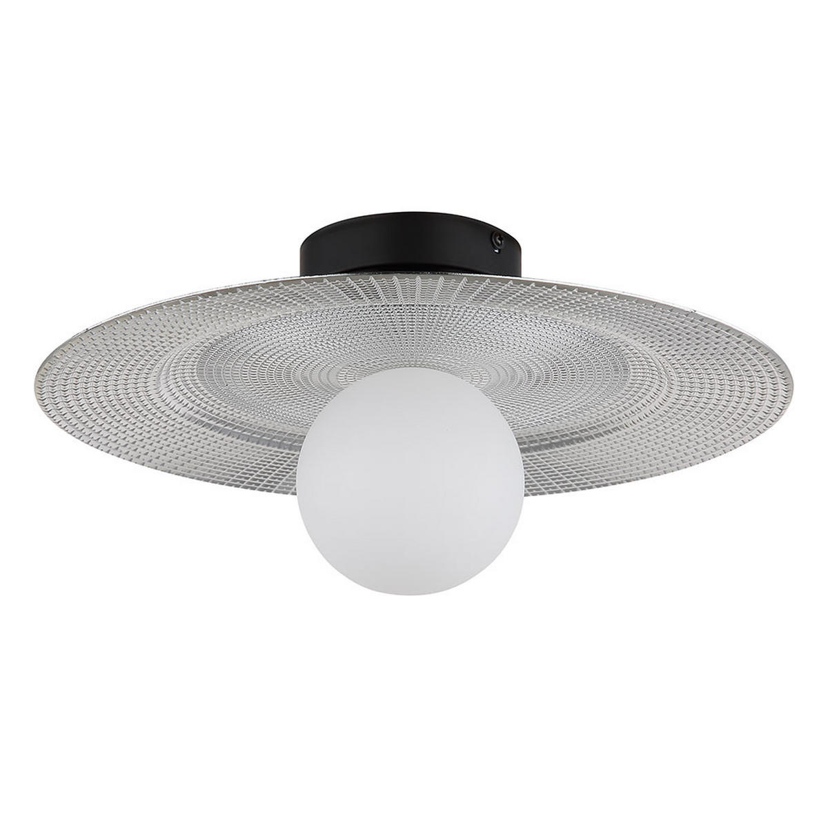 LED DECKENLEUCHTE Metall Silber Weiß - Silberfarben, Metall (33/33/15cm) - Globo Lighting