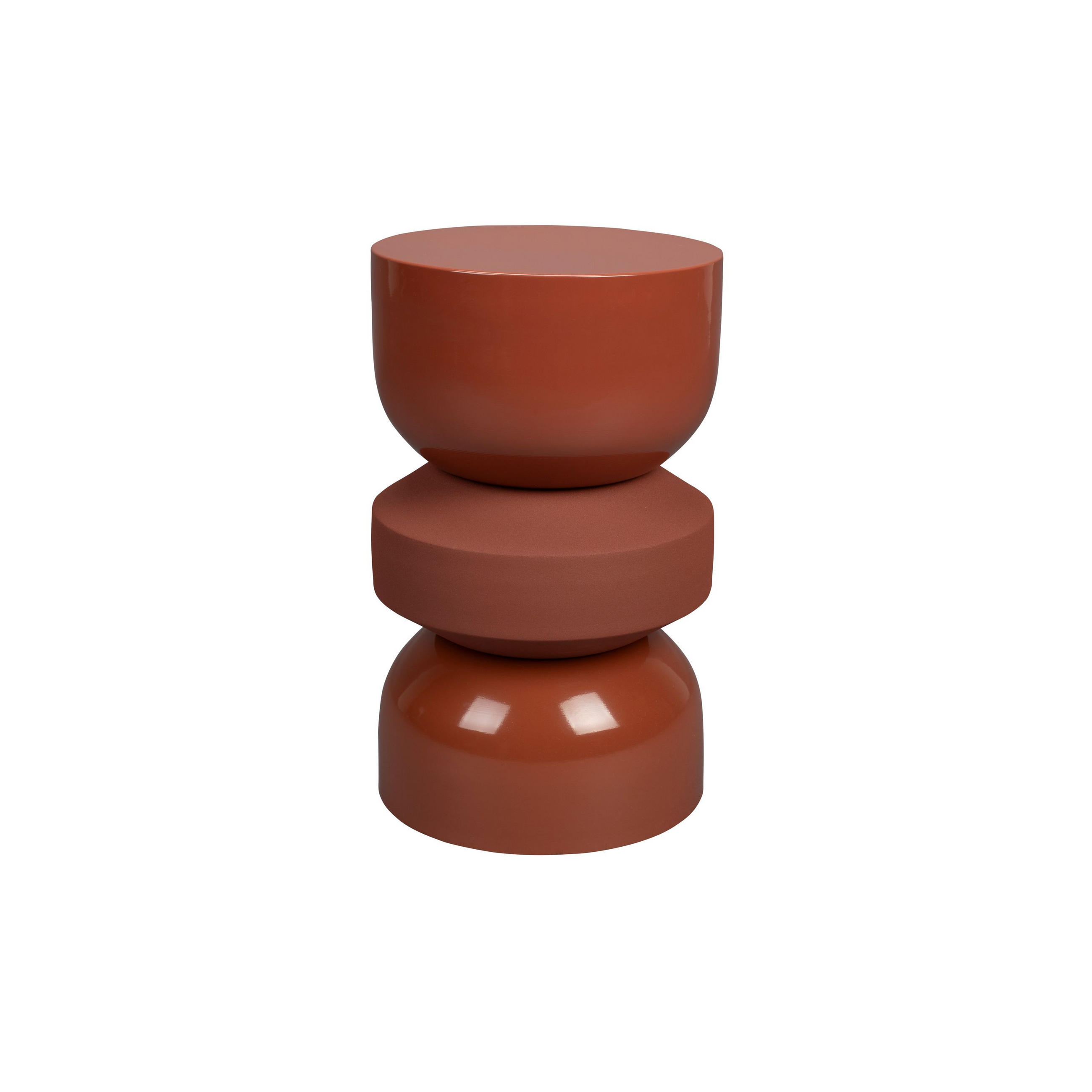 BEISTELLTISCH Apollo Terra/ Braun - Rot, Metall (29/29/48cm) - Dutchbone