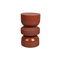 BEISTELLTISCH Apollo Terra/ Braun - Rot, Metall (29/29/48cm) - Dutchbone