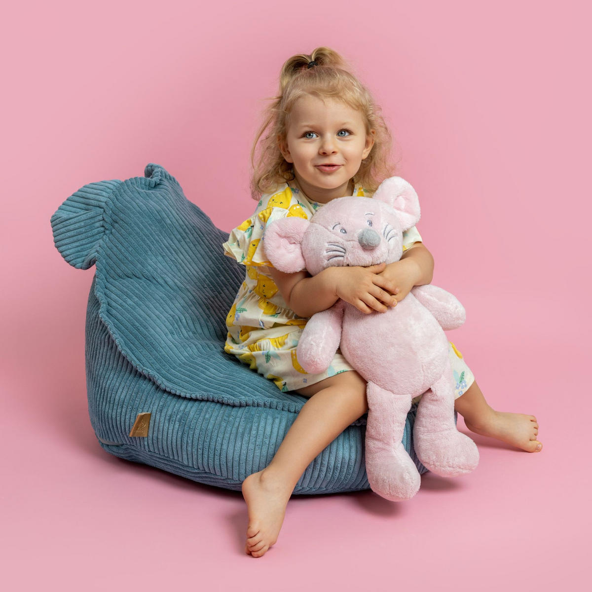 SITZSACK für Kinder, Bär, Aesthetic, Türkis - Türkis, Textil (58/50/67cm) - MeowBaby