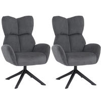 ESSZIMMERSTUHL Dunkelgrau 2er-Set - Dunkelgrau, Textil (72/106/71cm) - MCW