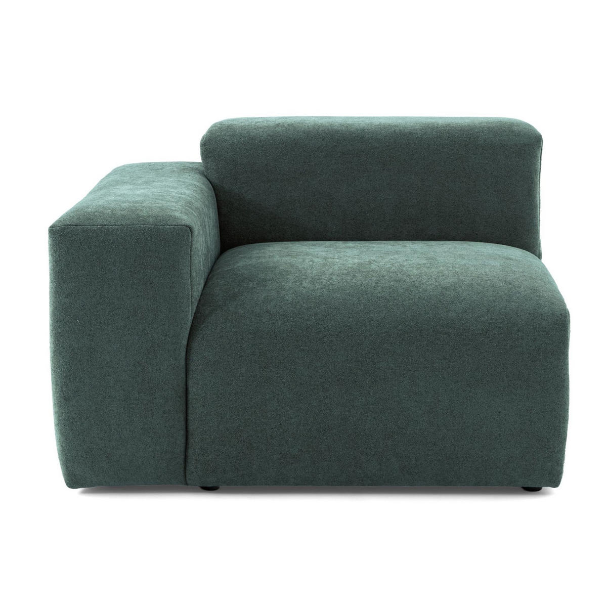 3-SITZER modulares Sofa HEAVEN SET 1 Rechts, Breite 255 cm Webstoff Dunkelgrün - Dunkelgrün/Schwarz, Holz/Kunststoff (102/71/255cm) - Muffo