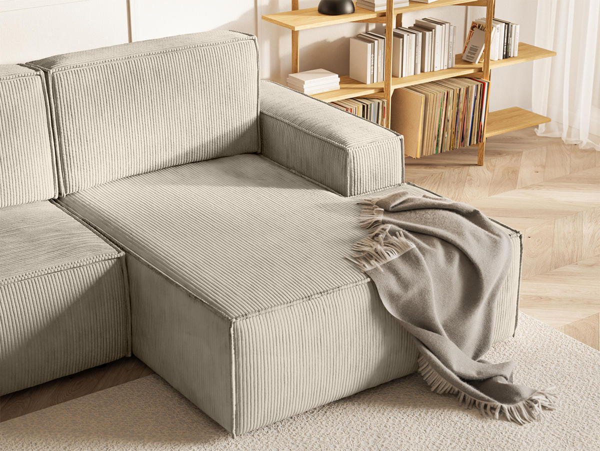ECKSOFA Kokko mit Schlaffunktion, Beige - Beige, Textil (267/167cm) - Fedve
