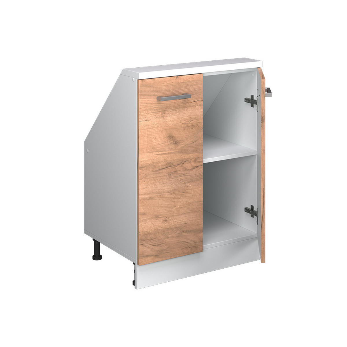 ŠIKMÁ SKŘÍŇ Rion Zlatá síla dub/bílá - bílá/medově dubová, kompozitní dřevo (60/81.6/46cm) - Vicco