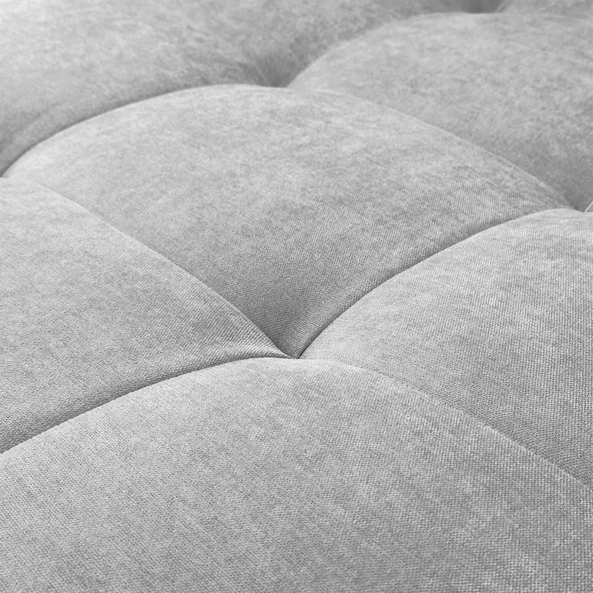 ECKSOFA Gepolstertes CLOUD mit Schlaffunktion und Bettkasten, Wind 84 - Grau, Textil (277/143cm) - Lookway