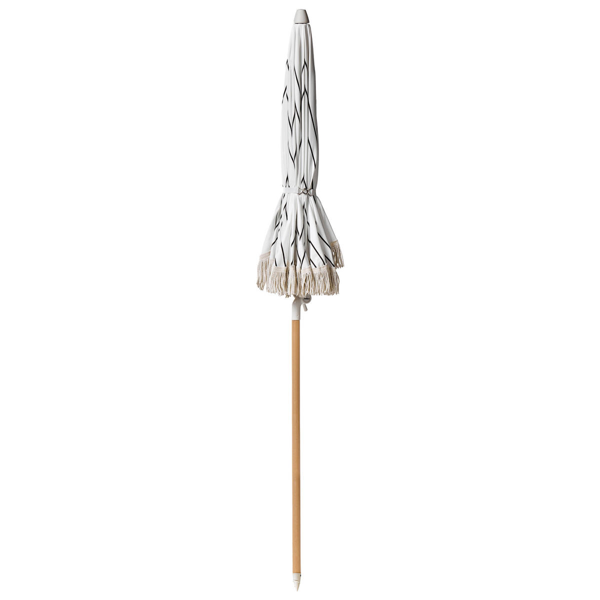 SLUNEČNÍK 155 cm Bílý/Černý Mondello - bílá/černá, dřevo (155/155cm) - Beliani