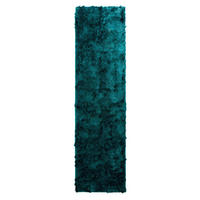 HOCHFLORTEPPICH Whisper Türkis 80x300 cm - Türkis, Textil (80/300cm) - benuta Nest