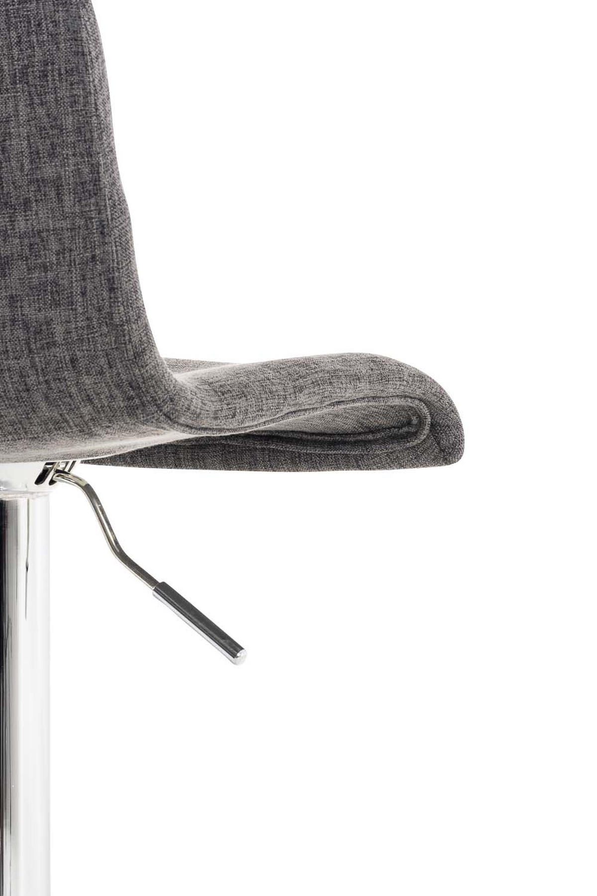 BARHOCKER BERLIN Hellgrau Stoff - Hellgrau, Textil/Metall (39/84/36cm) - DELUKE