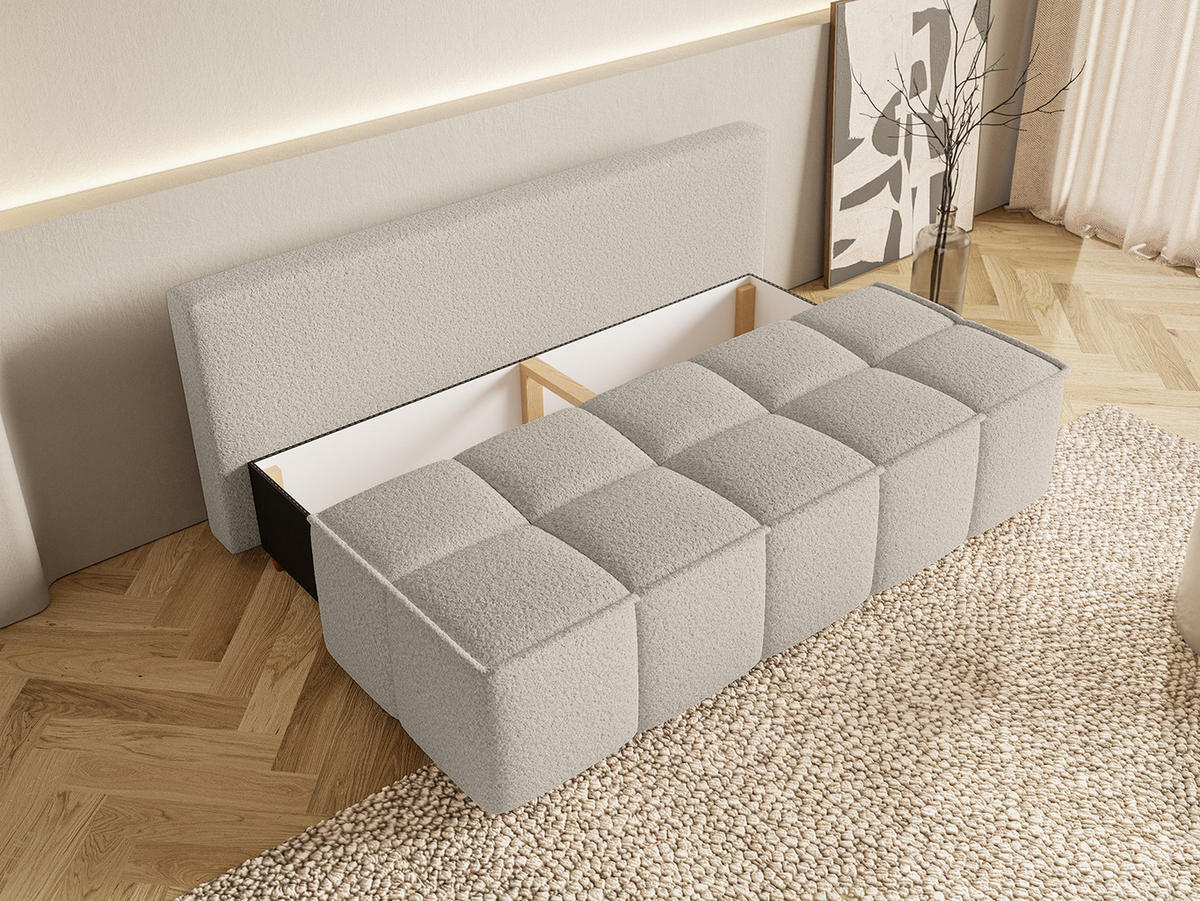 SOFA Miia mit Schlaffunktion, Beige - Beige, Textil (196/90/85cm) - Fedve