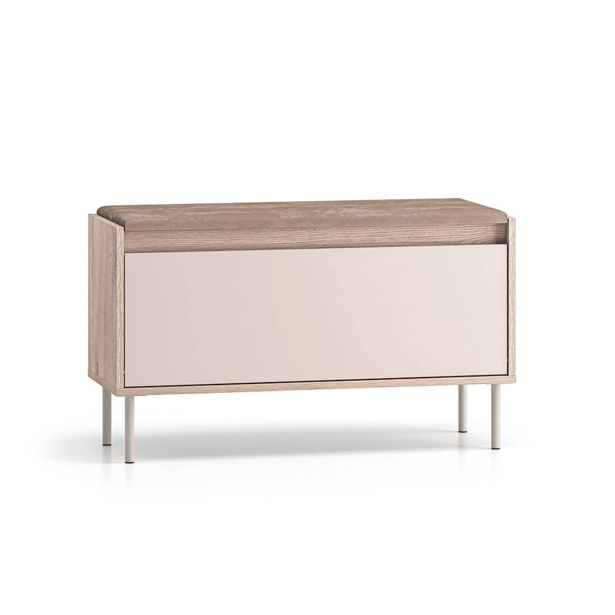 SCHUHMÖBEL Alos Kaschmir und Holz - Beige, Holzwerkstoff (90/55/34cm) - Petits-meubles