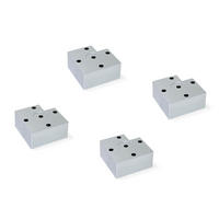 MÖBELFÜSSE Alumix 7, Höhe 45mm, Kunststoff, Silbergrau 4er-set - Silberfarben, Kunststoff (22/5/22cm) - EMUCA