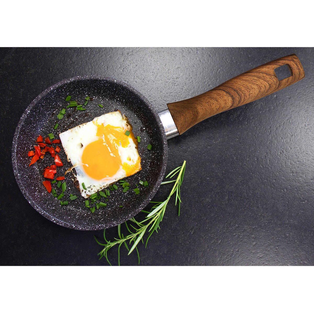 BRATPFANNE 16 cm - Grau, Metall (16cm) - Stoneline