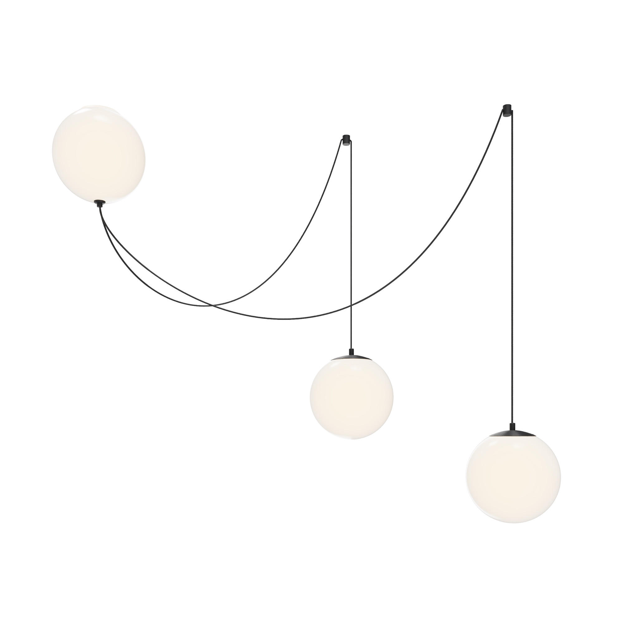 HÄNGELEUCHTE Twins - Schwarz - 20/20/300 cm - Schwarz, Metall (20/20/300cm) - Maytoni
