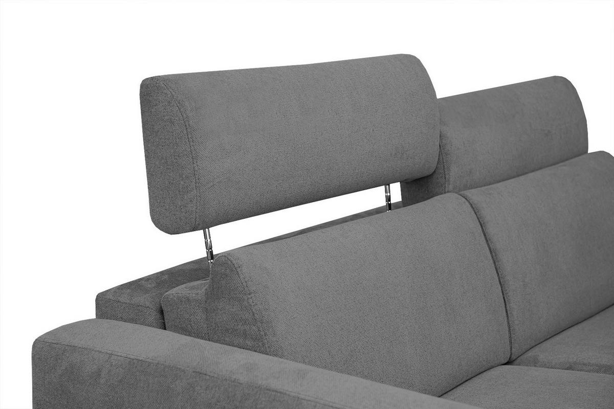 SOFA MEZO 3-Sitzer mit Schlaffunktion, grau - Schwarz/Grau, Holz/Textil (232/90/107cm) - Courtois Laville