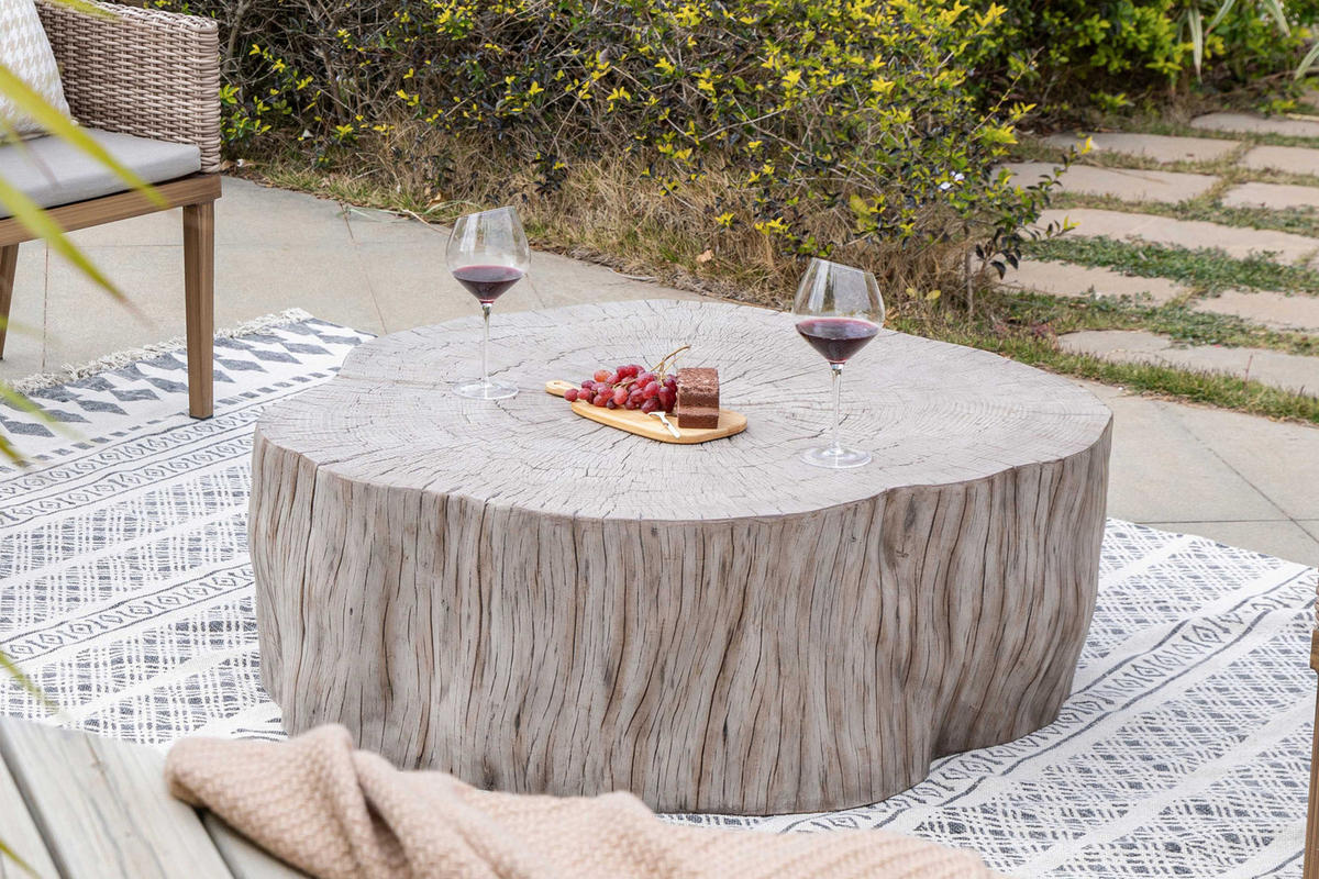 COUCHTISCH DAINTREE aus GF-Beton, Wetterbeständig, 106x100x36 cm - Grau, Naturmaterialien (106/100/36cm) - Elementi