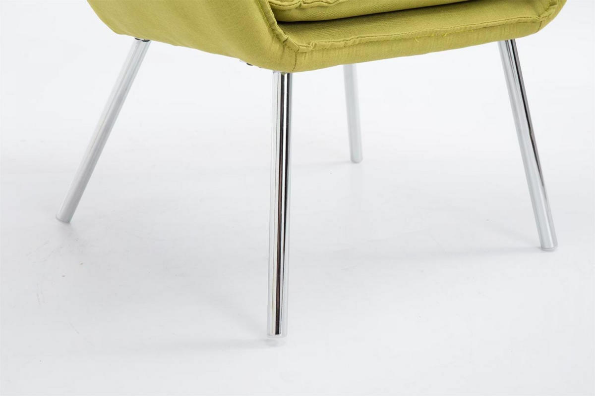 SESSEL Stoff grün - Chromfarben/Grün, Textil/Metall (81/78/70cm) - CLP