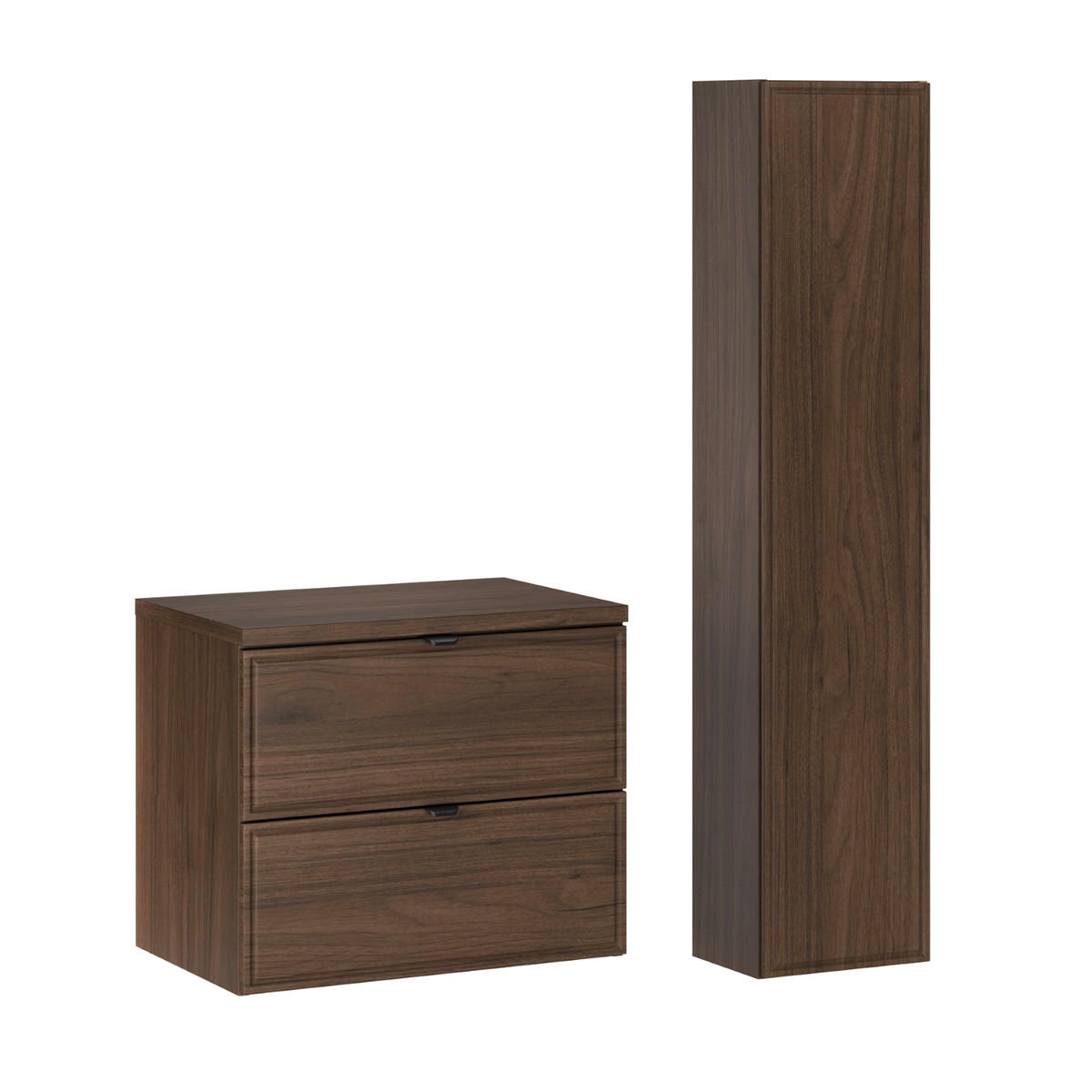 SKŘÍŇKA POD UMYVADLO 60cm Elias 2er-Set Dřevo - hnědá, kompozitní dřevo (60/50/46cm) - Petits-meubles