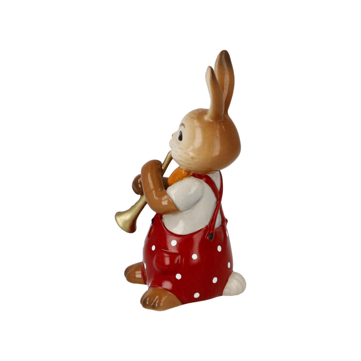 DEKOTIER Hase - Süßer Flötenspieler, Steingut, Bunt, 8 cm - Multicolor, Keramik (4/8/4cm) - Goebel