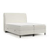 BOXBETT Lunaro 120/200 cm Creme im Modesto Stoff - Creme/Schwarz, Holz/Holzwerkstoff (120/200cm) - AltaBeds