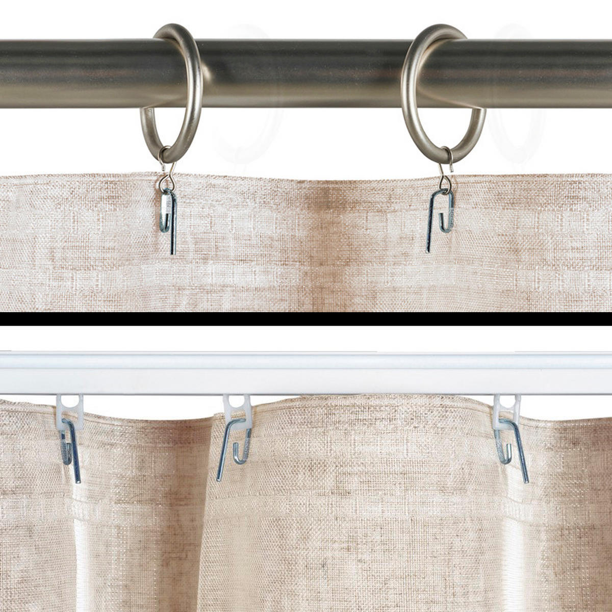 VORHANG MIT KRÄUSELBAND, lichtdurchlässig, Farbe Beige, 200X300 - Beige, Kunststoff (200/300cm) - STORESDECO