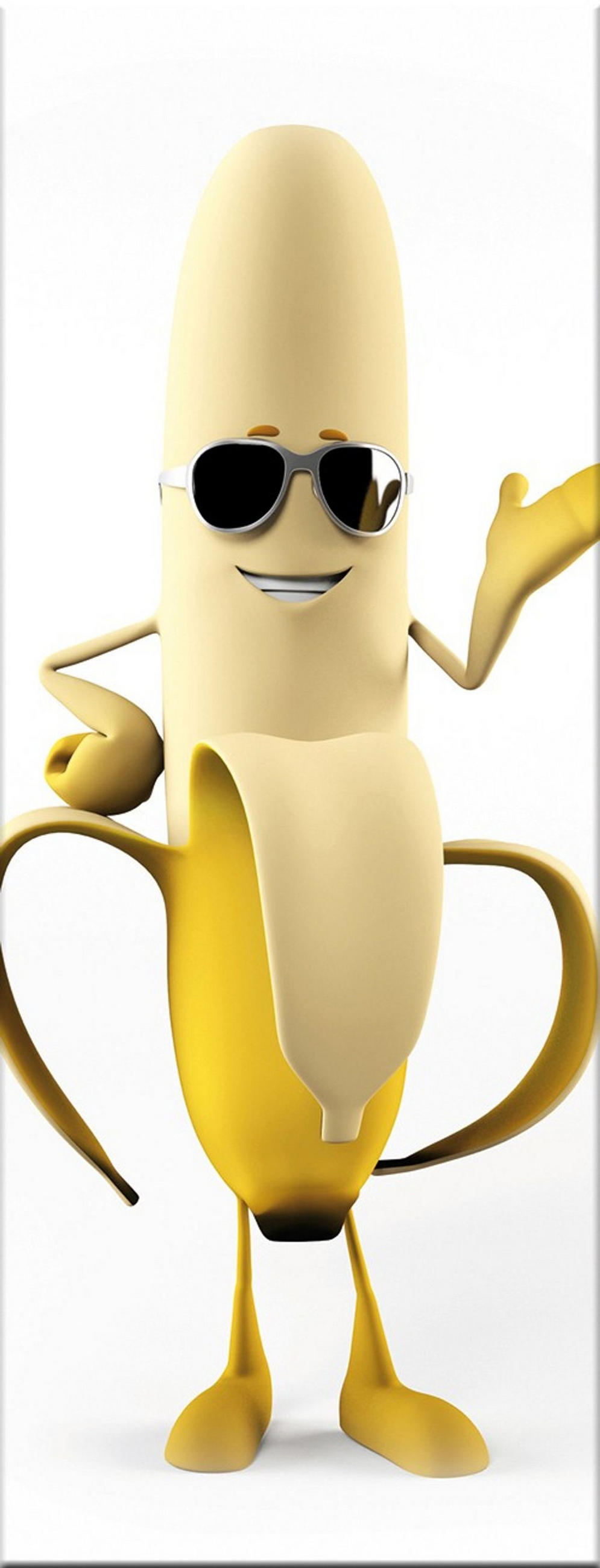 GLASBILD 30x80 cm Küche Banane gelb - Gelb, Glas (30/80cm) - artissimo