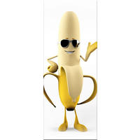 GLASBILD 30x80 cm Küche Banane gelb - Gelb, Glas (30/80cm) - artissimo