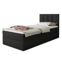 BOXBETT Star Mini - 100x200 - Schwarz (Inari 100, Webstoff) - Schwarz, Holz/Holzwerkstoff (100/200cm) - Sofnet