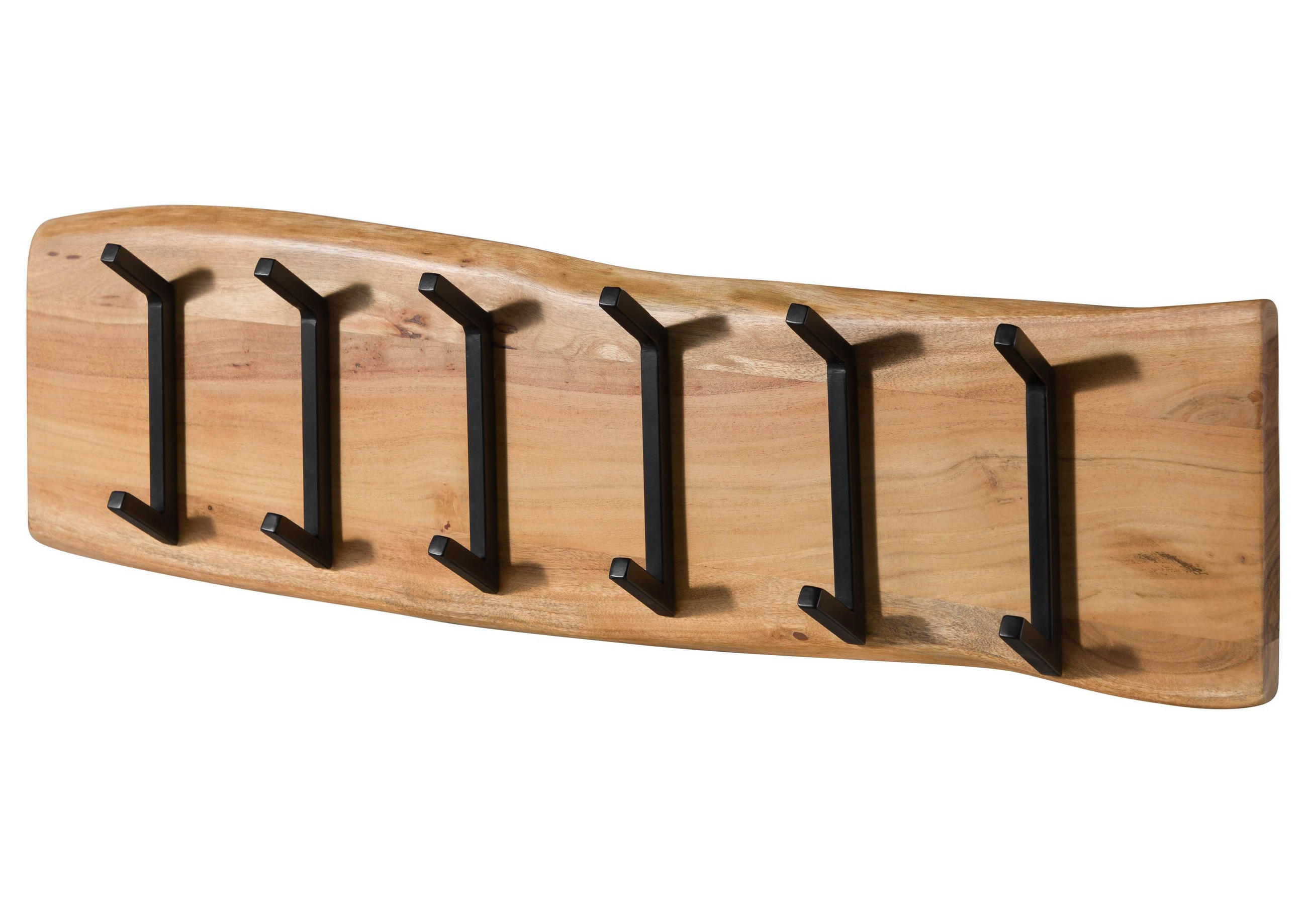 WANDGARDEROBE Akazie 100x3x25 natur lackiert MELBOURNE #105 - Naturfarben, Holz (100/25/3cm) - Massivmoebel24