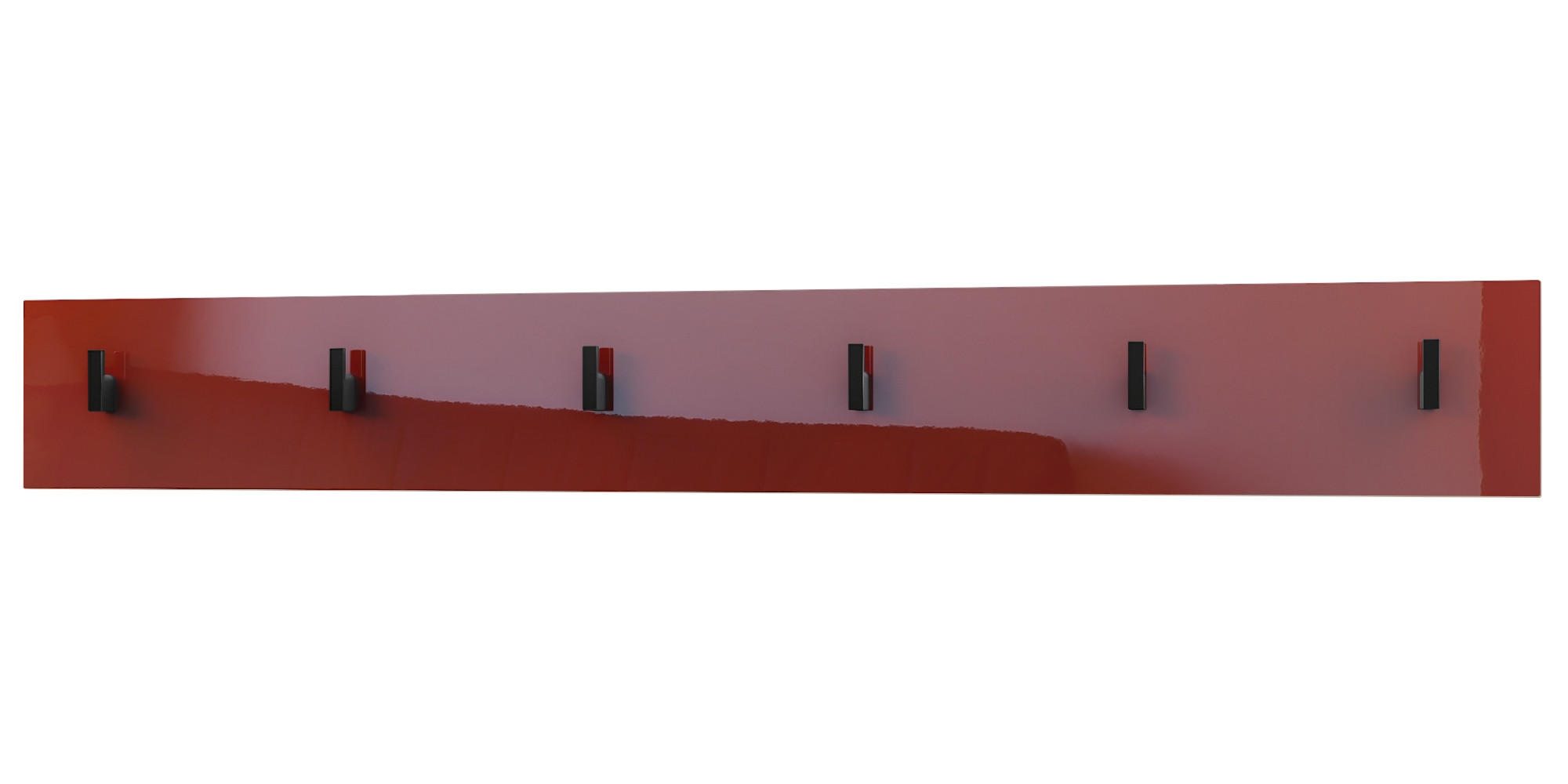 GARDEROBENPANEEL Linea Bordeaux Hochglanz - Bordeaux, Holzwerkstoff (110.5/14.5/3.5cm) - Vladon