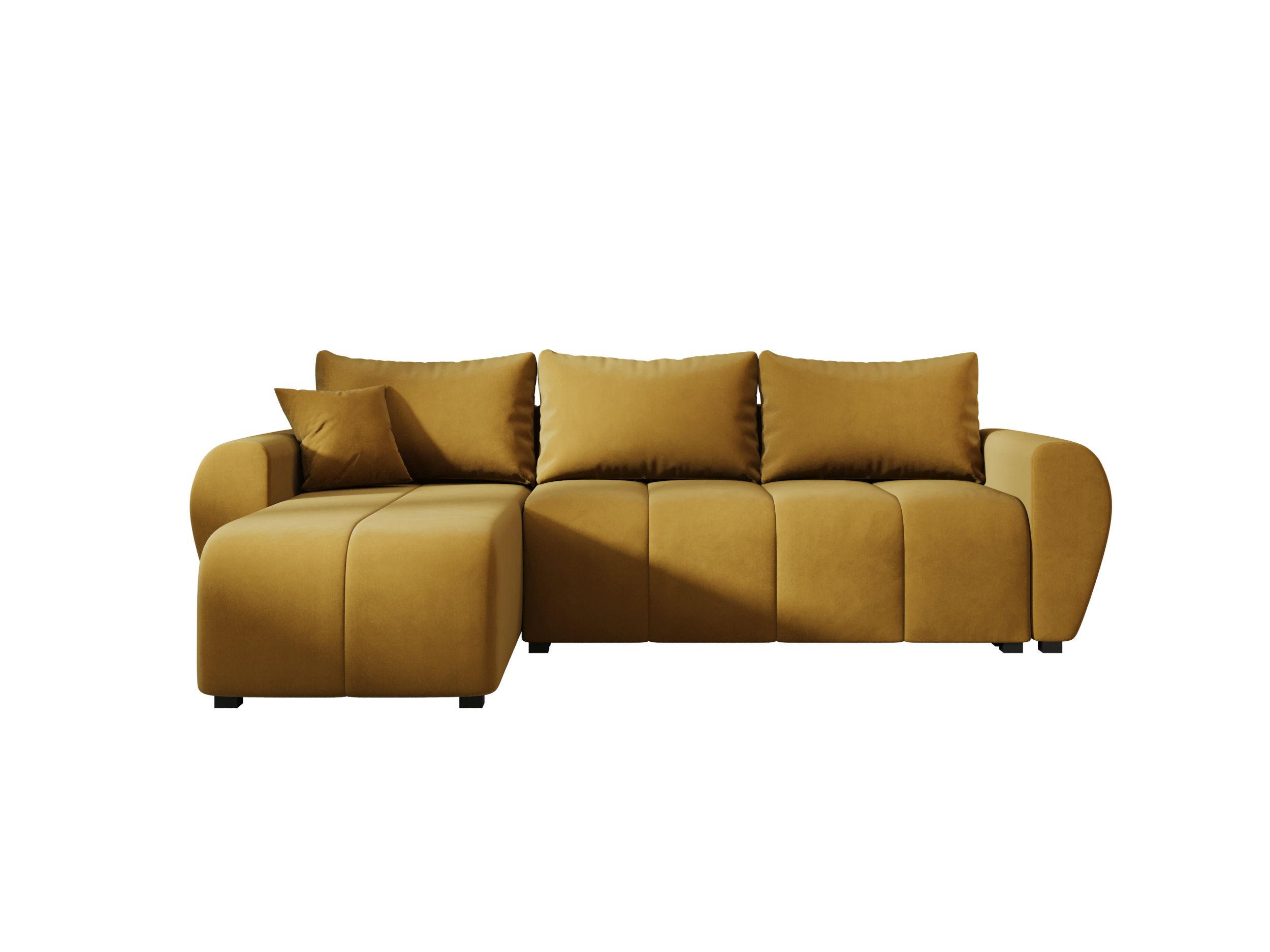 ECKSOFA MOLISA L Itaka 33 Links mit Schlaffunktion - Currygelb, Textil (245/145cm) - Bedante