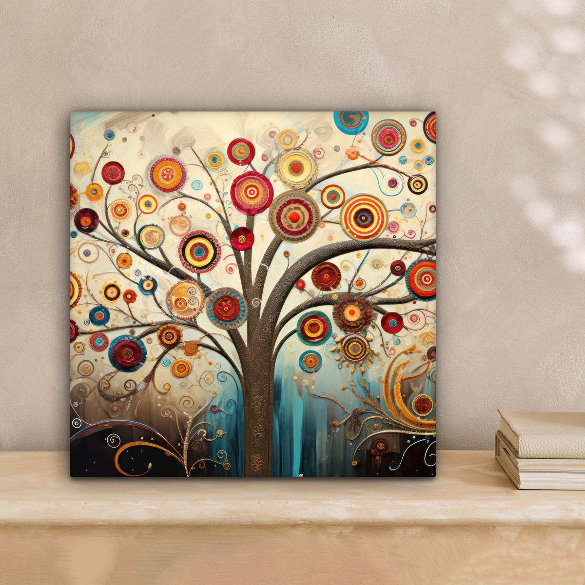LEINWANDBILD Baum - Baum des Lebens - Farbe 20x20 cm - Braun, Textil (20/20cm) - MuchoWow