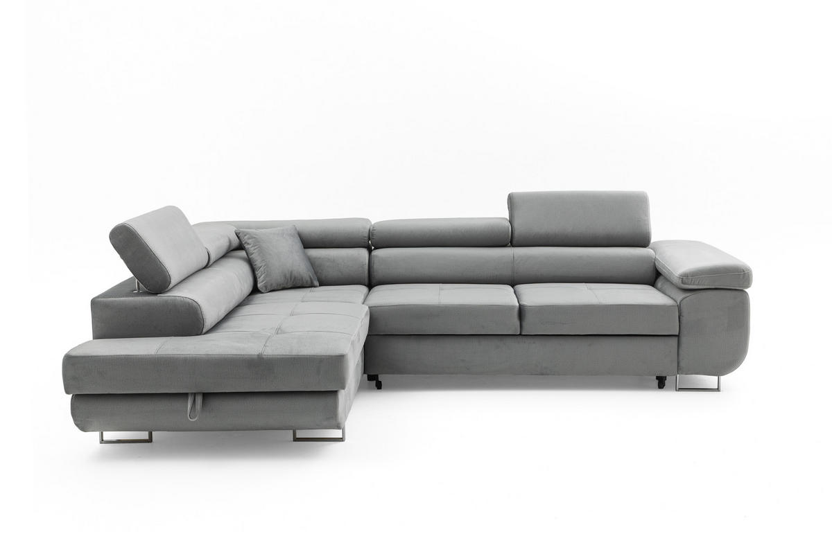 ECKSOFA WILD L Links Grau - Grau, Holz (203/274cm) - Muffo