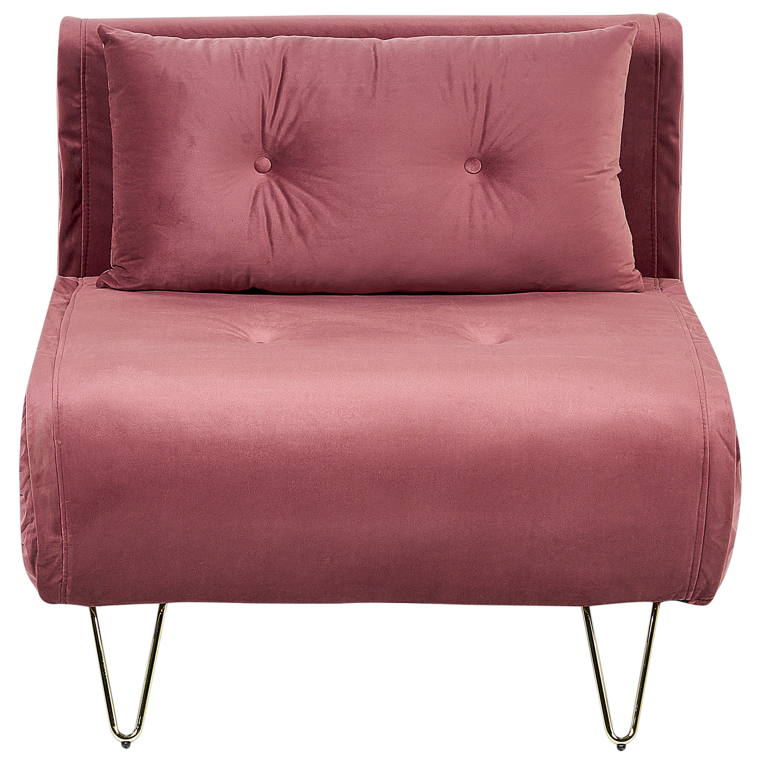 SCHLAFSOFA Samtstoff Rosa Vestfold - Pink, Textil (85/81/78cm) - Beliani
