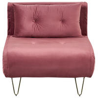 SCHLAFSOFA Samtstoff Rosa Vestfold - Pink, Textil (85/81/78cm) - Beliani