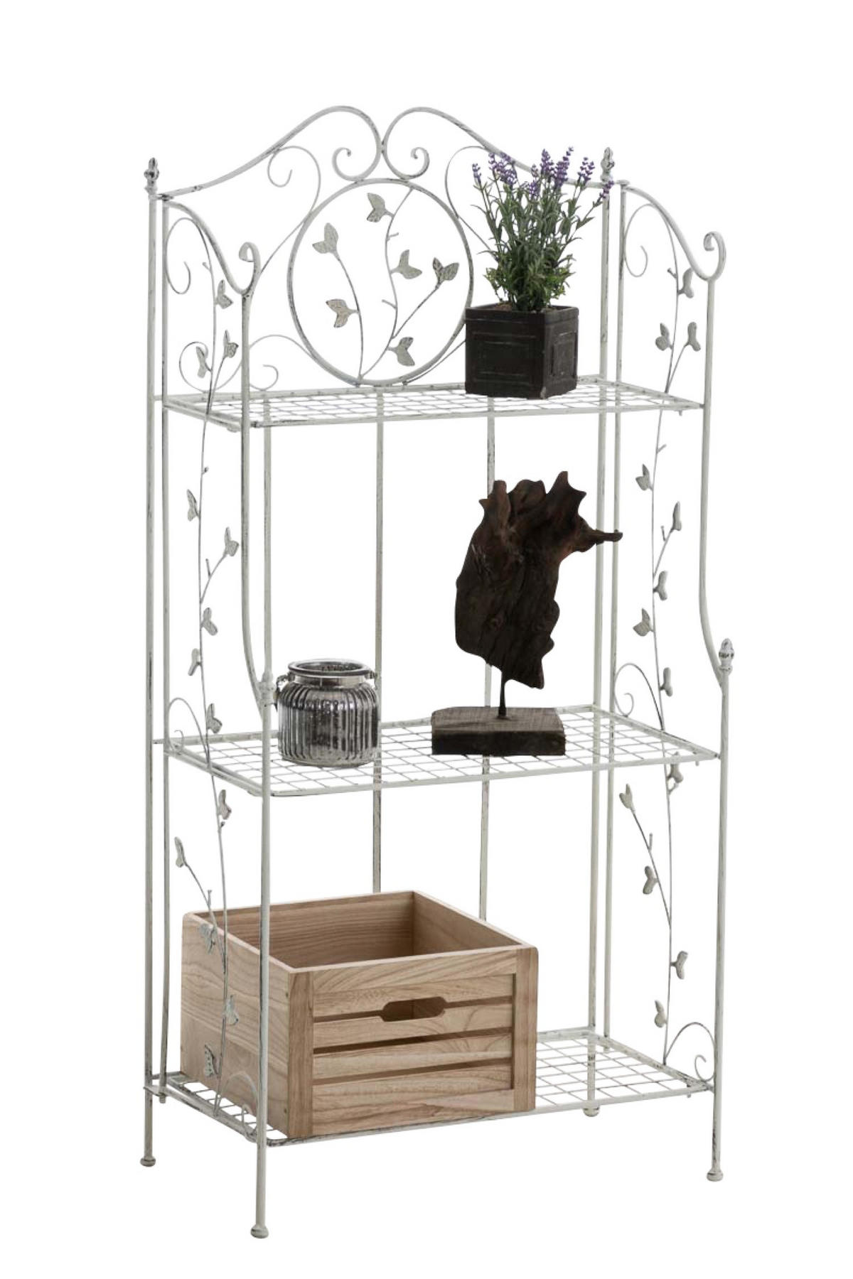 STANDREGAL Remus antik weiß - Weiß, Metall (58/118/33cm) - TPFGarden